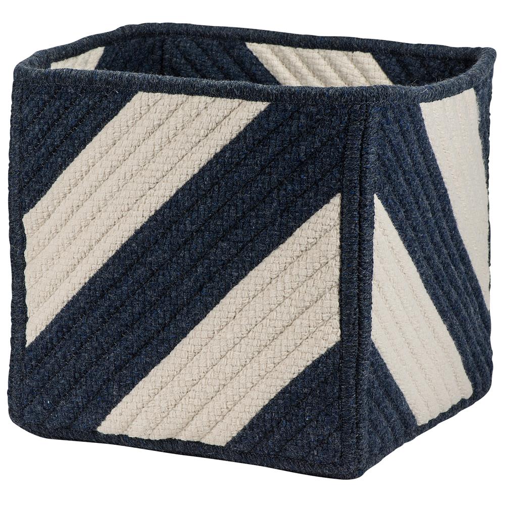 Colonial Mills GE59A013x013S Geo-Band Basket - Navy 13"x13"